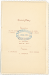 BANQUET [held by] H.M.M.B.A.OF THE US [at] "MONONGAHELA HOUSE,PITTSBURGH,PA"