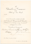 120 ANNUAL BANQUET [held by] CHAMBER OF COMMERCE OF STATE OF NEW YORK [at] DELMONICO'S (HOT;)
