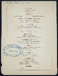 CELEBRATION OF OPENING [held by] PALACE HOTEL [at] "MELBOURNE, AUSTRALIA" (FOR;)