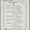 DINNER [held by] OLDE CHESHIRE CHEESE CHOP HOUSE [at] "FLEET STREET, [LONDON?]" (FOR;)