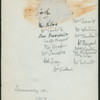 CABINET DINNER [held by] MR. BAYARD [at]