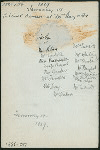 CABINET DINNER [held by] MR. BAYARD [at]