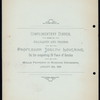 DINNER ON PROFESSOR LOVERING COMPLETING 50 YEARS OF SERVICE [held by] COLLEAGUES AND FRIENDS OF PROFESSOR JOSEPH LOVERING [at] "HOTEL VENDOME,[MASS]" (HOTEL)