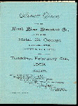 ANNUAL DINNER [held by] NORTH RIVER STEAMBOAT CO. [at] "HOTEL ST. GEORGE, NYACK-ON-HUDSON" (HOTEL)