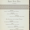 LADIES FESTIVAL DINNER [held by] BAPTIST SOCIAL UNION OF BOSTON [at] "(BOSTON,MASS)" (?)