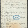 DINNER TO THE DELEGATES OF THE INTERNATIONAL MARINE CONFERENCE [held by] MR. SHIUZO ISUKAHARA [at] CHAMBERLIN'S [WASH.D.C.] ([REST])