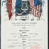 SIXTH ANNUAL DINNER [held by] THE HOLLAND SOCIETY OF NEW YORK [at] LENOX LYCEUM (NY)