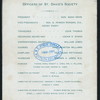 ANNUAL DINNER [held by] ST DAVID'S SOCIETY OF THE STATE OF NEW YORK [at] METROPOLITAN HOTEL (NY?) (HOTEL;)