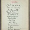 COMPLIMENTARY DINNER [held by] FRIENDS OF HON. JOHN C. SPOONER [at] "CHAMBELIN'S, WASHINGTON, D.C." (REST;)