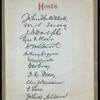 COMPLIMENTARY DINNER [held by] FRIENDS OF HON. JOHN C. SPOONER [at] "CHAMBELIN'S, WASHINGTON, D.C." (REST;)