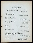 FIRST ANNUAL BANQUET [held by] HAMILTON CLUB [at] THE AUDITORIUM CHICAGO IL (CLUBHOUSE)