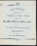 EXCURSION AROUND THE HARBOR OF NEW YORK FOR THE MILLER NATIONAL ASSOCIATION [held by] NEW YORK PRODUCE EXCHANGE [at] "HOFFMAN HOUSE CAFE,STEAMBOAT GRAND REPUBLIC, [NEW YORK]" (STEAMSHIP)