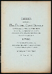 DINNER TO HON FREDERICK CARROLL BREWSTER [held by] FELLOW MEMBERS OF THE PHILADELPHIA BAR [at] "BOLDT'S ROOMS, BULLITT BUILDING, [PHILADELPHIA, PA]" (OTHER)