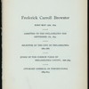 DINNER TO HON FREDERICK CARROLL BREWSTER [held by] FELLOW MEMBERS OF THE PHILADELPHIA BAR [at] "BOLDT'S ROOMS, BULLITT BUILDING, [PHILADELPHIA, PA]" (OTHER)