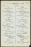 DINNER [held by] THE RICHELIEU & ONTARIO NAVIGATION CO. [at] TADOUSAC ([SS])