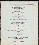 LUNCHEON AND DINNER [held by] DE KEYSER'S ROYAL HOTEL [at] BLACKFRIARS LONDON ENGLAND (FOR;)