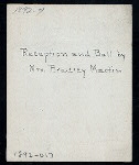 RECEPTION AND BALL [held by] MRS. BRADLEY MARTIN [at] "22 WEST 20TH ST. NEW YORK, NY" (PRIVATE HOME)