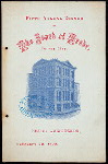 FIFTH ANNUAL DINNER [held by] THE BOARD OF TRADE [at] "HOTEL WASHINGTON, JERSEY CITY, NJ" (HOT;)