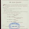 ANNUAL MEETING AND BANQUET [held by] BANK CLERKS' MUTUAL BENEFIT ASSOCIATION [at] "TROCADERO, [NEW YORK, NY?]" (REST?;)