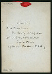 DINNER TO MISS ELLEN TERRY, MR. HENRY IRVING & ARTISTS OF THE METROPOLITAN OPERA HOUSE [held by] MR. & MRS. HENRY E. ABBEY [at] "THE WALDORF, NEW YORK, NY" (HOT;)