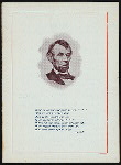 COMMEMORATION OF THE BIRTHDAAY OF ABRAHAM LINCOLN [held by] MILITARY ORDER OF THE LOYAL LEGION OF THE UNITED STATES.  COMMANDERY OF THE STATE OF MINNESOTA [at] "HOTEL RYAN, SO. PAUL, [MINN]" (HOTEL;)