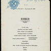 DINNER [held by] NORDDEUTSCHER LLOYD [at] EN ROUTE-BREMEN TO NY (SS;)