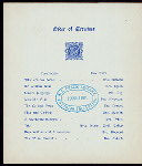 INITIATION BANQUET [held by] R.J.ALPHA OF PHI DELTA THETA [at] "PROVIDENCE, RI" (?)