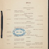 BANQUET TENDERED TO NATIONAL LEAGUE OF COMMISSION MERCHANTS OF THE U.S. [held by] NEW YORK BRANCH LEAGUE [at] "METROPOLITAN HOTEL, NEW YORK, NY" (HOT;)