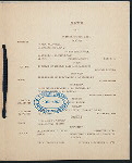BANQUET TENDERED TO NATIONAL LEAGUE OF COMMISSION MERCHANTS OF THE U.S. [held by] NEW YORK BRANCH LEAGUE [at] "METROPOLITAN HOTEL, NEW YORK, NY" (HOT;)
