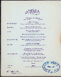 ANNUAL BANQUET [held by] MERCHANTS' CLUB [at] "HOTEL METROPOLE, PHILADELPHIA, PA" (HOT;)