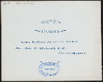 ANNUAL MEETING & DINNER [held by] CHICKATAWBUT CLUB [at] "YOUNG'S HOTEL, BOSTON, MA" (HOT;)