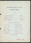 SIXTH DINNER [held by] HARDWARE AND METAL TRADES [at] "SHERRY'S, NY" (REST;)