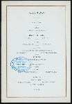 EIGHTH ANNUAL DINNER [held by] SOUTHERN BERKSHIRE SOCIETY OF NEW YORK [at] CLARK'S 22 W. 23RD ST. [NY] (REST;)