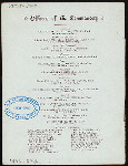 LINCOLN'S BIRTHDAY DINNER [held by] MILITARY ORDER OF THE LOYAL LEGION OF THE U.S. COMMANDERY OF MINNESOTA [at] "WEST HOTEL, MINNEAPOLIS, MN" (HOTEL;)