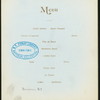 SIXTH ANNUAL ANNIVERSARY BANQUET [held by] R.I. ALPHA OF PHI DELTA THETA [at] "TILLINGHAST'S PARLORS, PROVIDENCE, RI" (REST;)