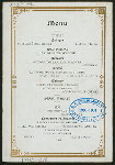 109TH ANNIVERSARY [held by] ST. GEORGE'S SOCIETY OF THE CITY OF NY [at] "DELMONICO'S, NEW YORK, NY" (HOTEL;)