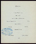 MENU [held by] QUILL AND DAGGER [at] "DEEMING HALL, ITHACA, NY" (OTHER (HALL);)