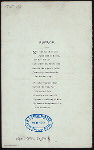 ANNUAL DINNER [held by] THE SILK ASSOCIATION OF AMERICA [at] "DELMONICO'S, NEW YORK, NY" (HOT;)