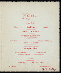 TESTIMONIAL TO M.E. FREDERICK E. BARNES PAST GRAND HIGH PRIEST [held by] GRAND CHAPTER OF THE STATE OF NEW YORK [at] "CARNEGIE HALL NEW YORK, NY" ((PRIVATE ROOM?))