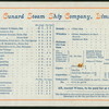LUNCHEON [held by] CUNARD LINE R.M.S. PAVONIA [at] [AT SEA?] (SS)