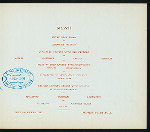 DEDICATION OF MILL OF FALL RIVER IRON WORKS CO. FALL RIVER, MA; [held by] BREAKFAST GIVEN BY MR. M. C. D. BORDEN [at] STEAMER PRISCILLA (SS;)