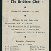 11TH ANNUAL DINNER [held by] THE GRIDIRON CLUB [at] THE ARLINGTON