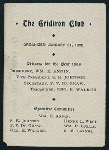 11TH ANNUAL DINNER [held by] THE GRIDIRON CLUB [at] THE ARLINGTON