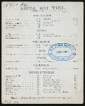 DINNER] FOR THE INAUGURATION OF BATTESIMO OF BANDIERE [held by] SOCIETA'LA PIEMONTESE [at] "HOTEL LASSARE, ROSEBANK, S.I.NY" (HOTEL;)