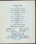DINNER FOR FOREFATHERS' DAY [held by] SOCIETY OF COLONIAL WARS IN THE COMMONWEALTH OF MASSACHUSETTS [at] "BOSTON, MA"