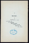 ANNUAL DINNER [held by] FIRST PANEL SHERFIFF'S JURY [at] "DELMONICO'S, NEW YORK, NY" (REST;)