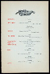 ANNUAL DINNER [held by] FIRST PANEL SHERFIFF'S JURY [at] "DELMONICO'S, NEW YORK, NY" (REST;)