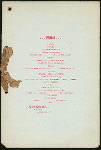 ELEVENTH ANNUAL BANQUET [held by] OHIO SOCIETY OF NEW YORK [at] "DELMONICO'S, NEW YORK, NY" (REST;)