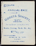 12TH ANNUAL BALL [held by] GENEVA SOCIETY-INTERNATIONAL SOCIETY OF HOTEL EMPLOYEES [at] "CENTRAL OPERA HOUSE,67TH ST. NY" (REST;)