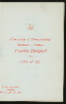 FACULTY BANQUET TO THE CLASS OF '97 [held by] UNIVERSITY OF PENNSYLVANIA DEPARTMENT OF DENTISTRY [at] "HOTEL BELLEVUE, PHILADELPHIA [PA]" (HOTEL;)